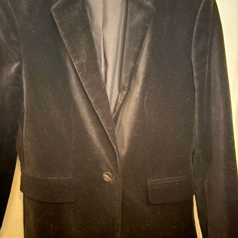 Ann Taylor Classic Black Velvet Blazer